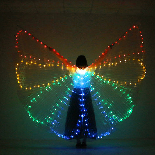 LED Wings Festival Belly Dance Glowing Five-color Dance Wings Color