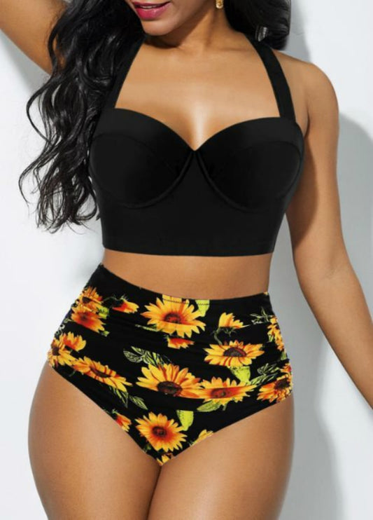 High-waisted plus-size sexy swimsuit