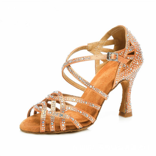 Bronze Latin dance shoes