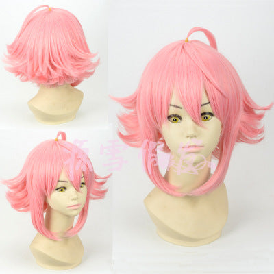 Pink upturned cosplay wig