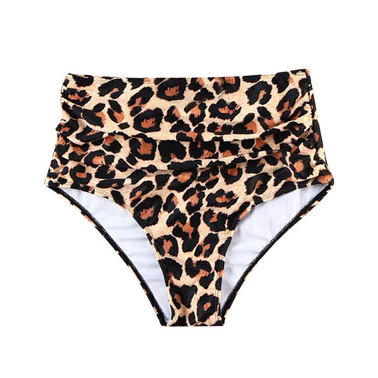 High Waisted Leopard print Pole Shorts | Swimming shorts