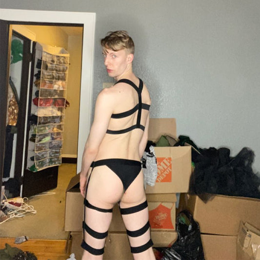Men's one piece gay corset