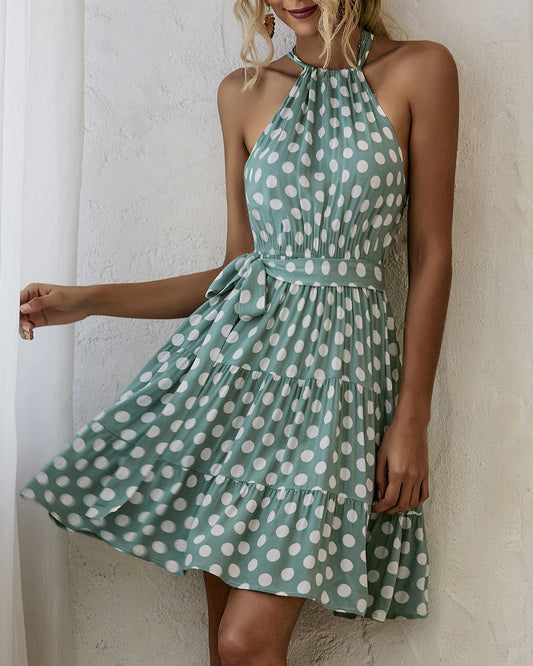 Polka Dot Print Dress Summer Dress