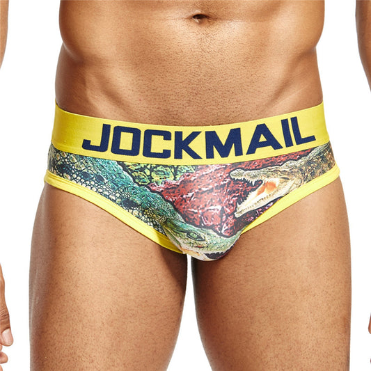 JOCKMAIL Men's Underwear Low Waist Printed Men's Briefs