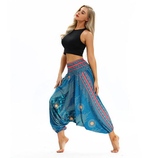 Loose And Thin Ethnic Bloomers, Hanging Crotch Harem Pants, Dance Yoga Fitness Wide-leg Pants