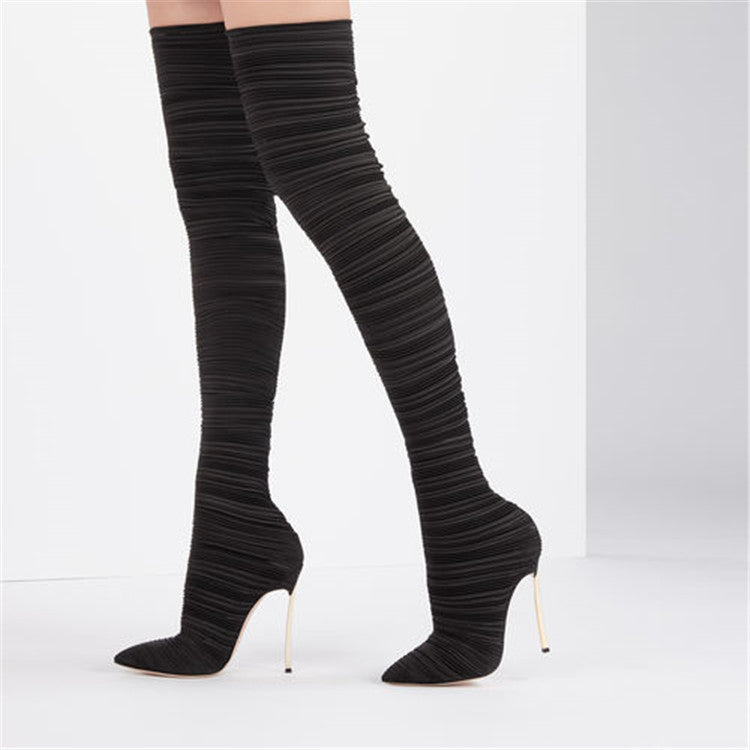 High Tube Over The Knee Boots Foreign Trade Europe and America Over The Knee Boots