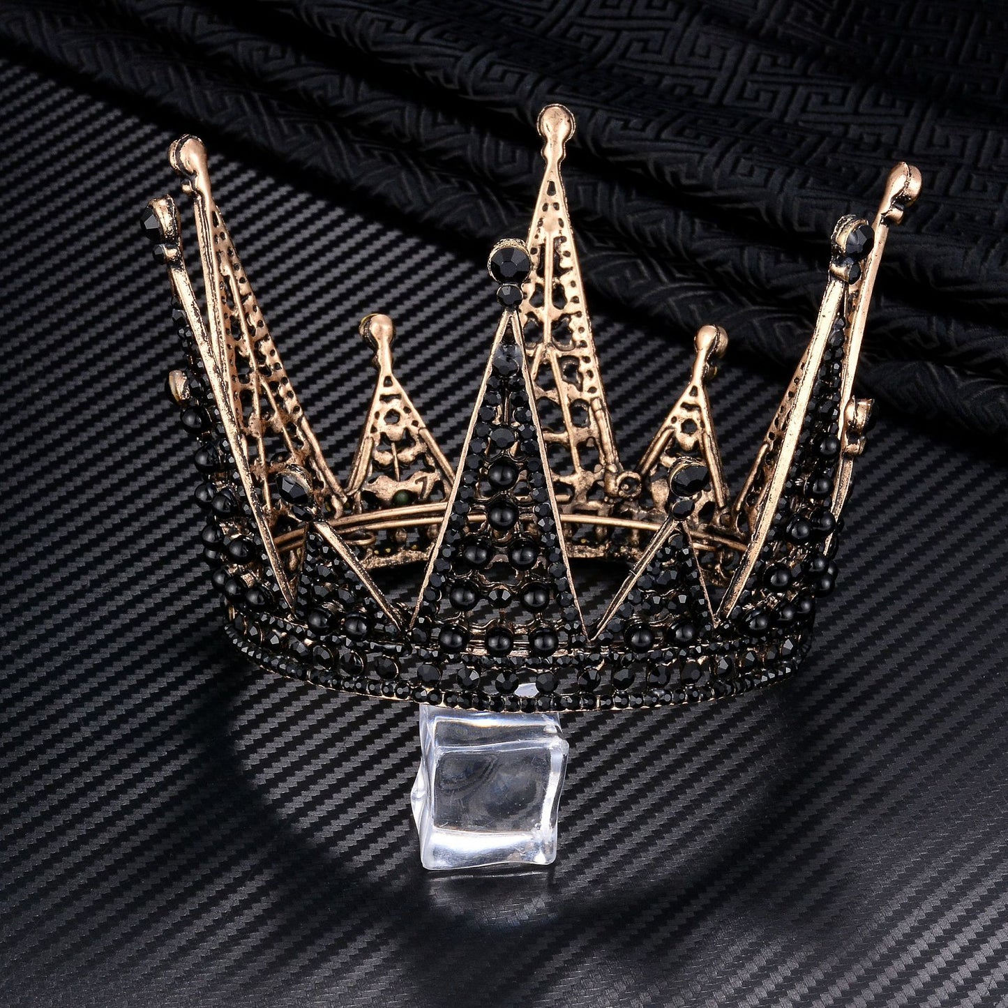 Rhinestone Black Queen Crown | Black Bride Crown | New bride black crown