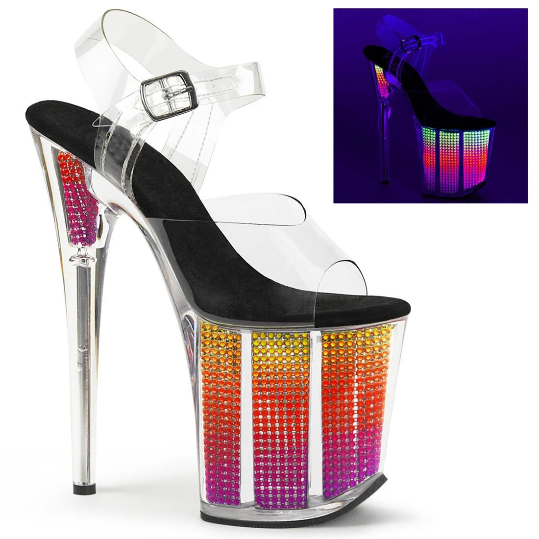 Pole Dance Platform Crystal High Heels Stiletto 20cm striper heels